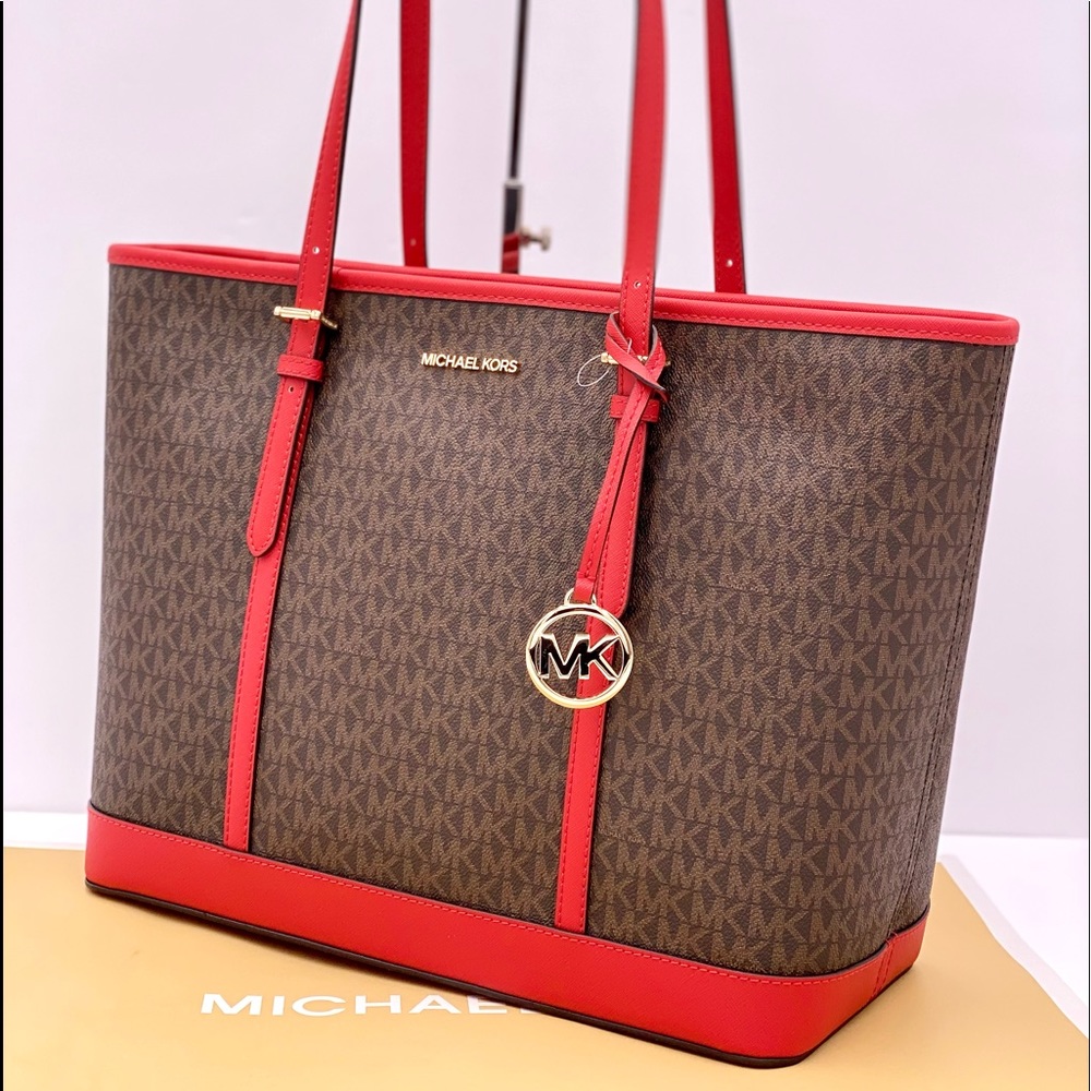 Michael Kors Jet Set Travel Large Logo Tote Bag